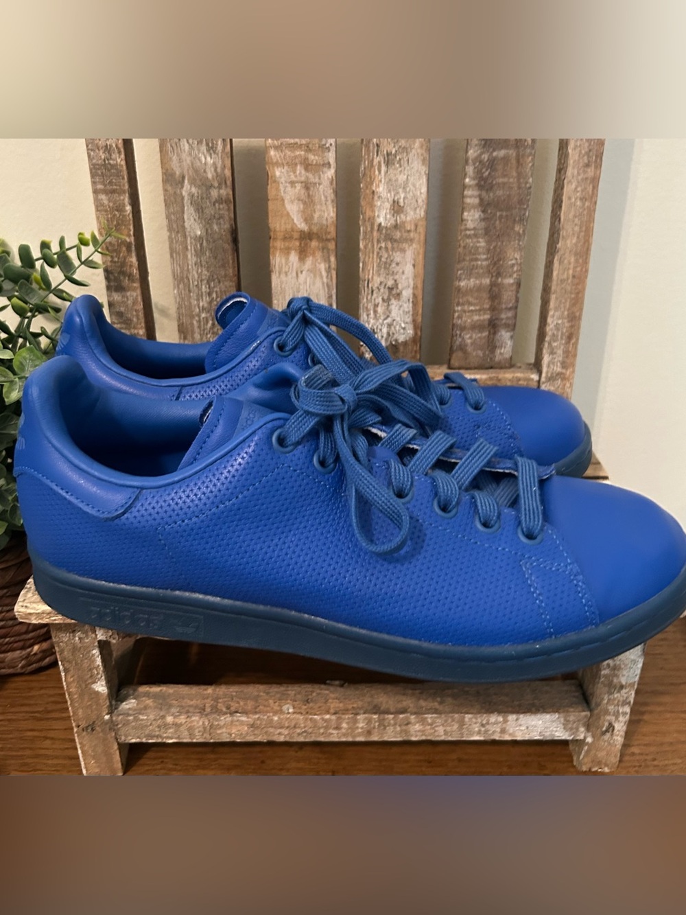 Adidas Stan Smith AdiColor Blue S80246 Men's Size 9 Monochromatic Royal Triple